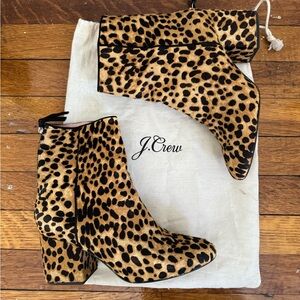 J.Crew leopard/cheetah print booties in size 7